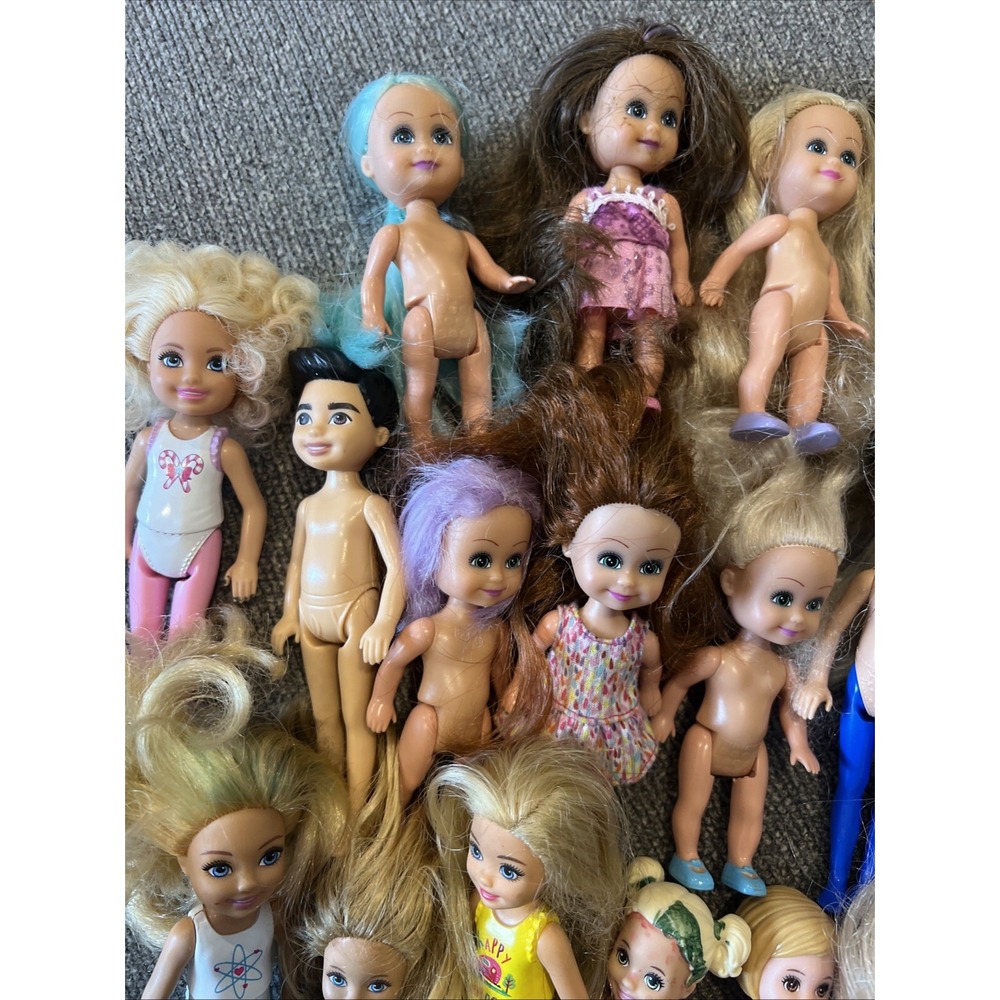 BARBIE Kelly dolls lot 18 Boys Mermaid Plastic Hair - Picture 6 of 7